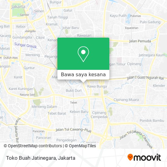 Peta Toko Buah Jatinegara