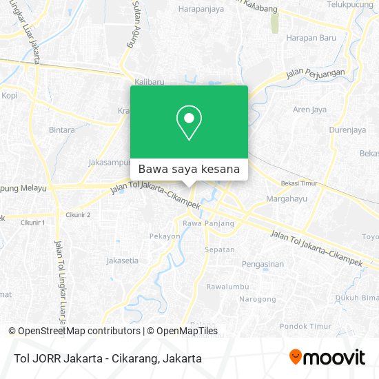 Peta Tol JORR Jakarta - Cikarang