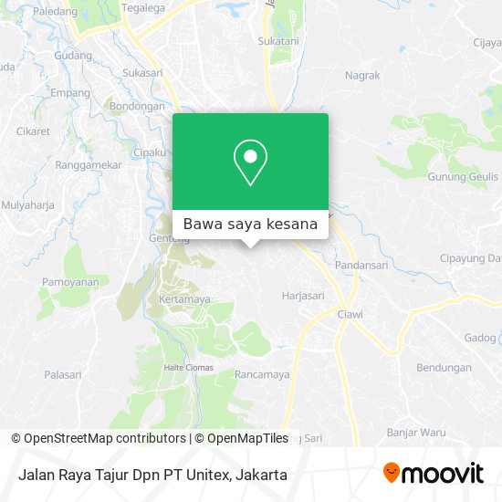Peta Jalan Raya Tajur Dpn PT Unitex