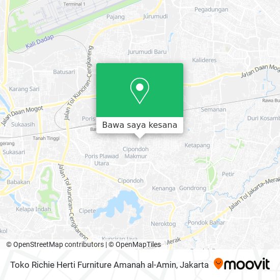 Peta Toko Richie Herti Furniture Amanah al-Amin