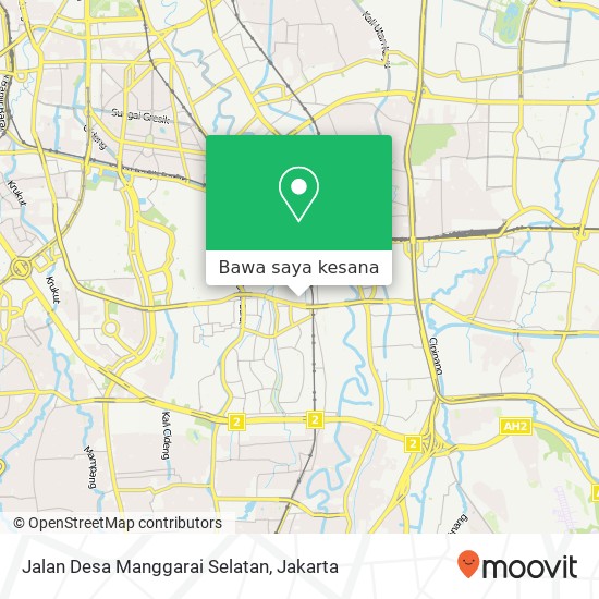 Peta Jalan Desa Manggarai Selatan