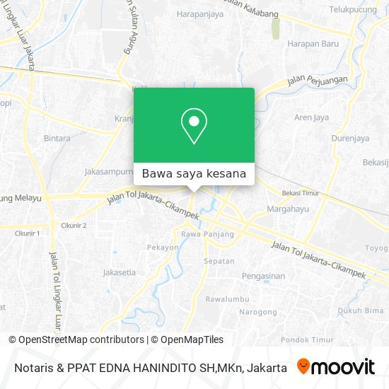 Peta Notaris & PPAT EDNA HANINDITO SH,MKn