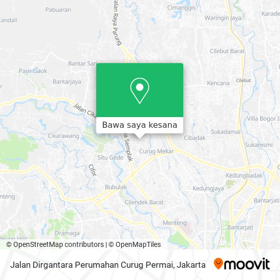 Peta Jalan Dirgantara Perumahan Curug Permai