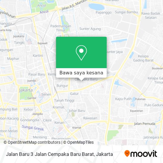 Peta Jalan Baru 3 Jalan Cempaka Baru Barat