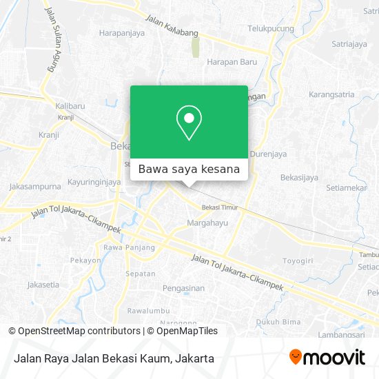 Peta Jalan Raya Jalan Bekasi Kaum