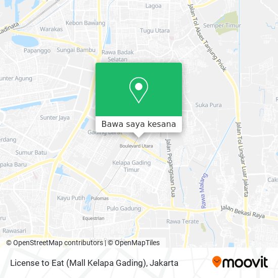 Peta License to Eat (Mall Kelapa Gading)