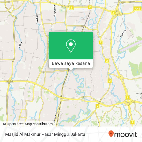 Peta Masjid Al Makmur Pasar Minggu