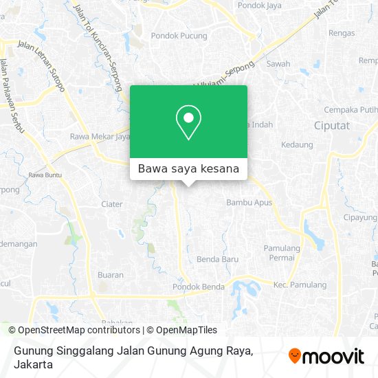 Peta Gunung Singgalang Jalan Gunung Agung Raya