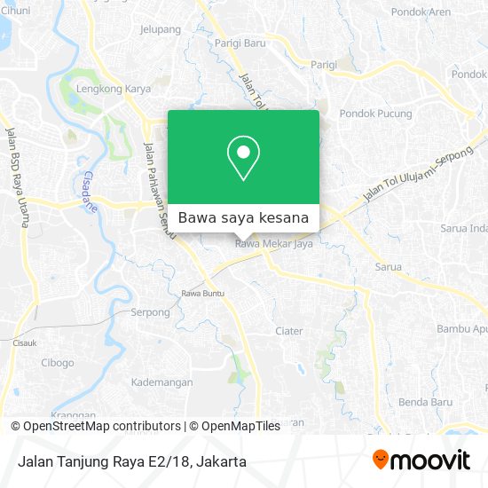 Peta Jalan Tanjung Raya E2/18