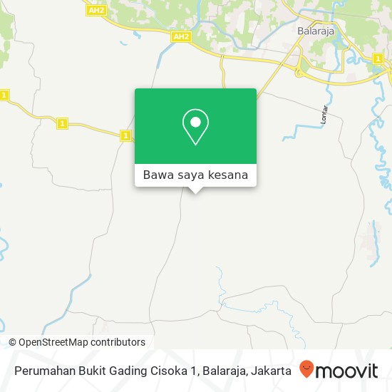 Peta Perumahan Bukit Gading Cisoka 1, Balaraja