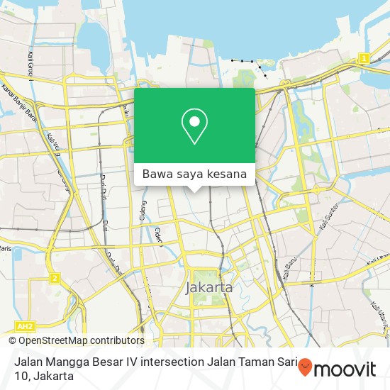 Peta Jalan Mangga Besar IV intersection Jalan Taman Sari 10