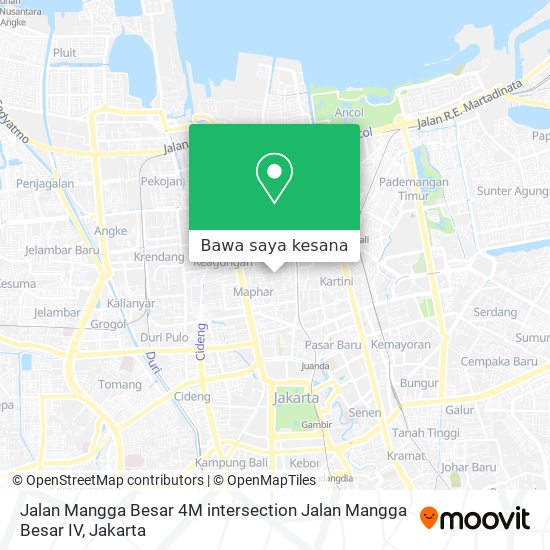 Peta Jalan Mangga Besar 4M intersection Jalan Mangga Besar IV