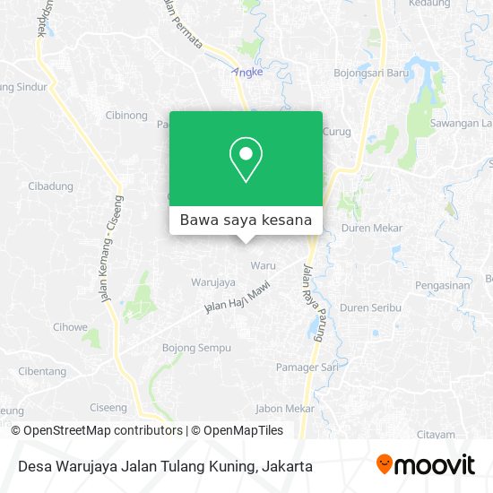 Peta Desa Warujaya Jalan Tulang Kuning
