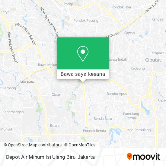 Peta Depot Air Minum Isi Ulang Biru