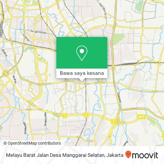 Peta Melayu Barat Jalan Desa Manggarai Selatan