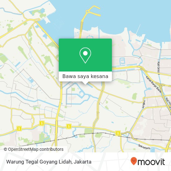 Peta Warung Tegal Goyang Lidah