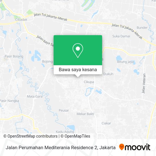 Peta Jalan Perumahan Mediterania Residence 2