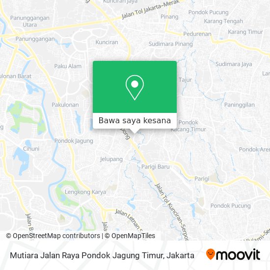 Peta Mutiara Jalan Raya Pondok Jagung Timur