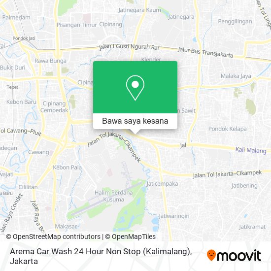 Peta Arema Car Wash 24 Hour Non Stop (Kalimalang)