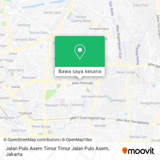 Peta Jalan Pulo Asem Timur Timur Jalan Pulo Asem