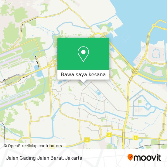 Peta Jalan Gading Jalan Barat