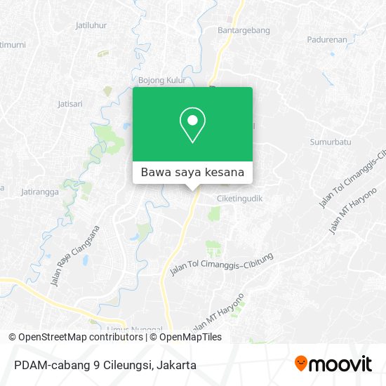 Peta PDAM-cabang 9 Cileungsi