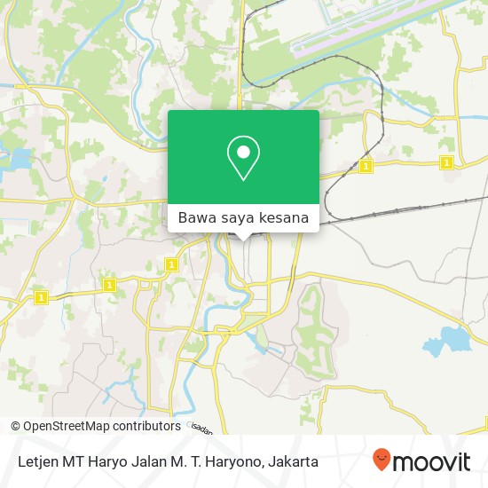 Peta Letjen MT Haryo Jalan M. T. Haryono