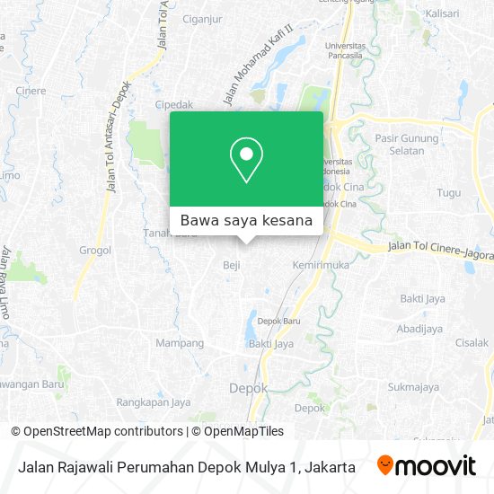 Peta Jalan Rajawali Perumahan Depok Mulya 1