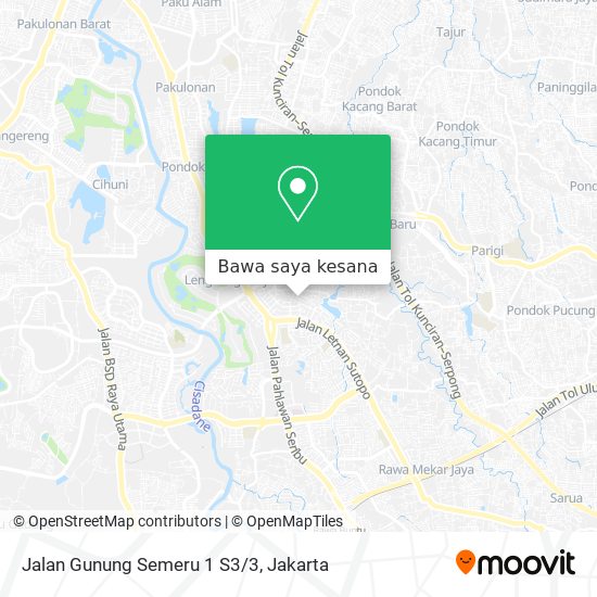 Peta Jalan Gunung Semeru 1 S3/3