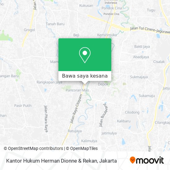 Peta Kantor Hukum Herman Dionne & Rekan