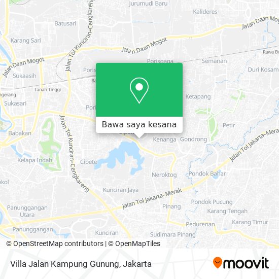 Peta Villa Jalan Kampung Gunung