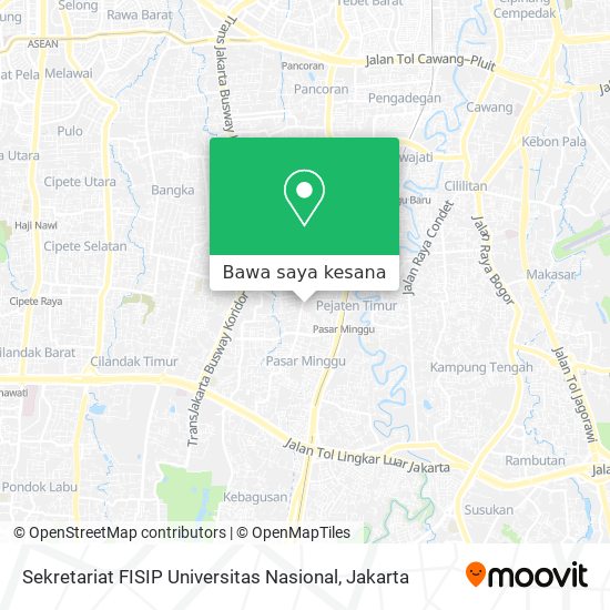 Peta Sekretariat FISIP Universitas Nasional