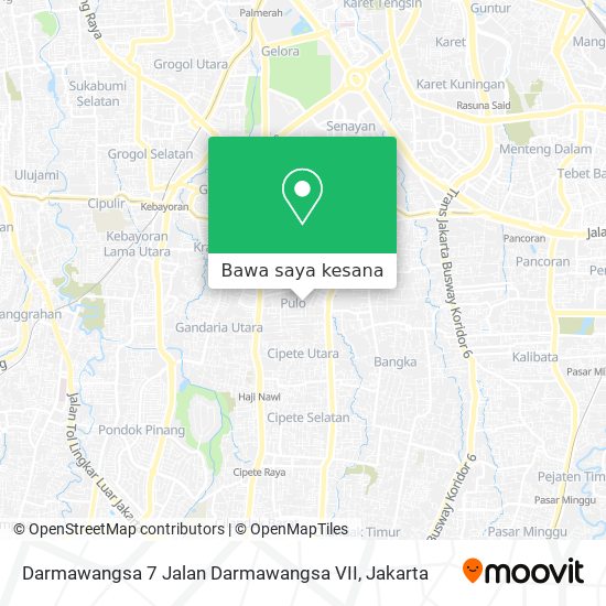 Peta Darmawangsa 7 Jalan Darmawangsa VII