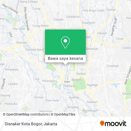 Peta Disnaker Kota Bogor