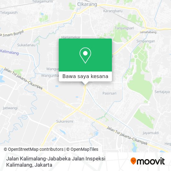 Peta Jalan Kalimalang-Jababeka Jalan Inspeksi Kalimalang