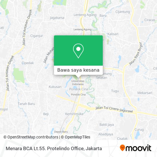 Peta Menara BCA Lt.55. Protelindo Office
