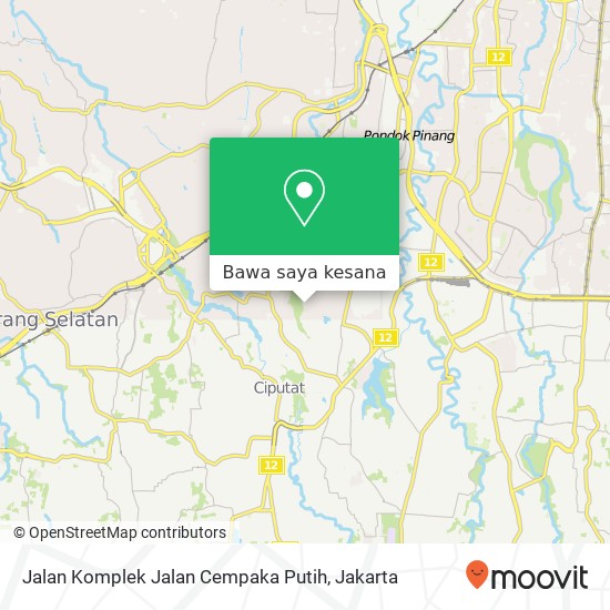 Peta Jalan Komplek Jalan Cempaka Putih