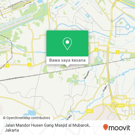 Peta Jalan Mandor Husen Gang Masjid al Mubarok