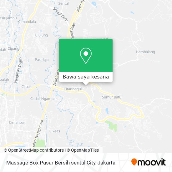Peta Massage Box Pasar Bersih sentul City