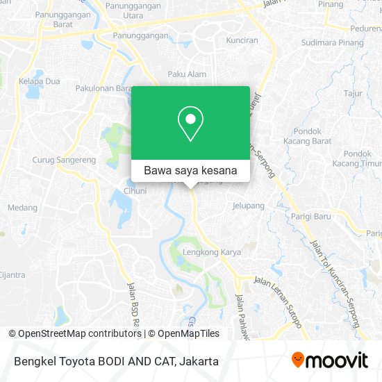 Peta Bengkel Toyota BODI AND CAT