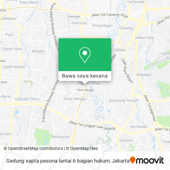 Peta Gedung sapta pesona lantai 6 bagian hukum