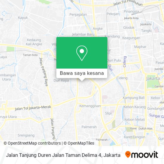 Peta Jalan Tanjung Duren Jalan Taman Delima 4