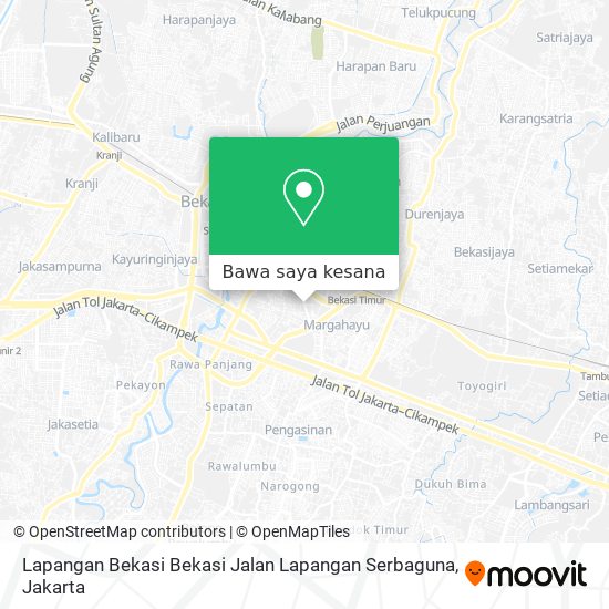 Peta Lapangan Bekasi Bekasi Jalan Lapangan Serbaguna