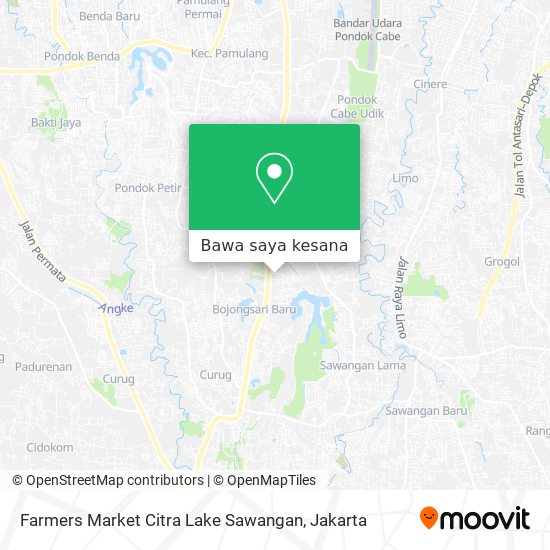Peta Farmers Market Citra Lake Sawangan