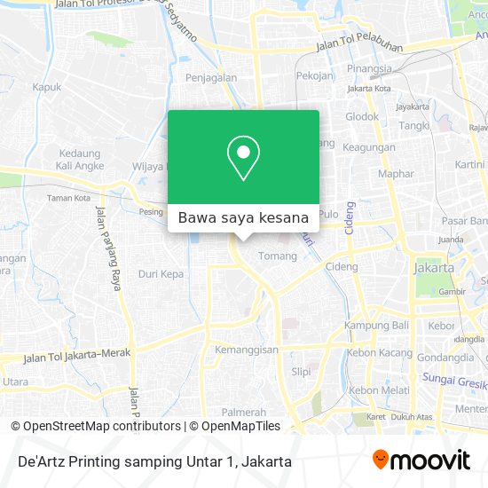 Peta De'Artz Printing samping Untar 1