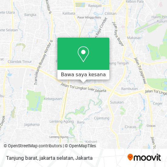 Peta Tanjung barat, jakarta selatan