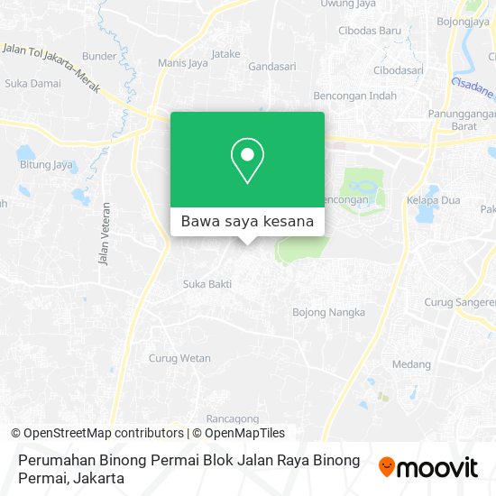 Peta Perumahan Binong Permai Blok Jalan Raya Binong Permai