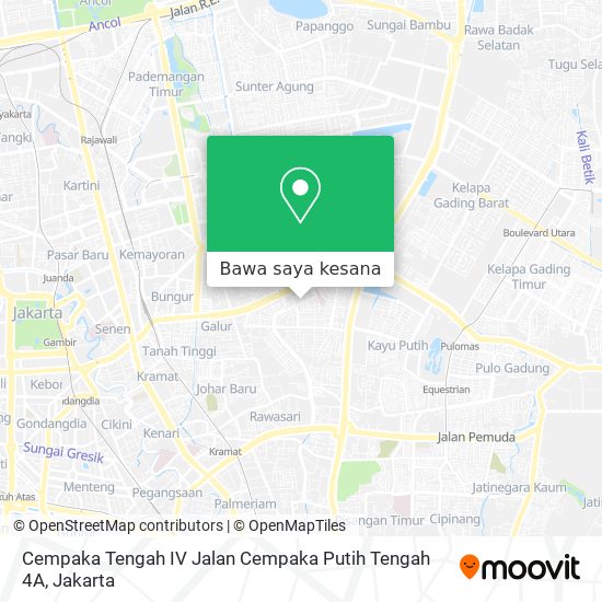 Peta Cempaka Tengah IV Jalan Cempaka Putih Tengah 4A