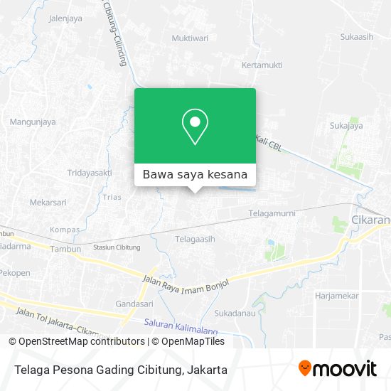 Peta Telaga Pesona Gading Cibitung