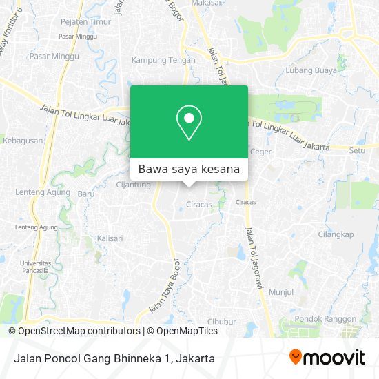 Peta Jalan Poncol Gang Bhinneka 1